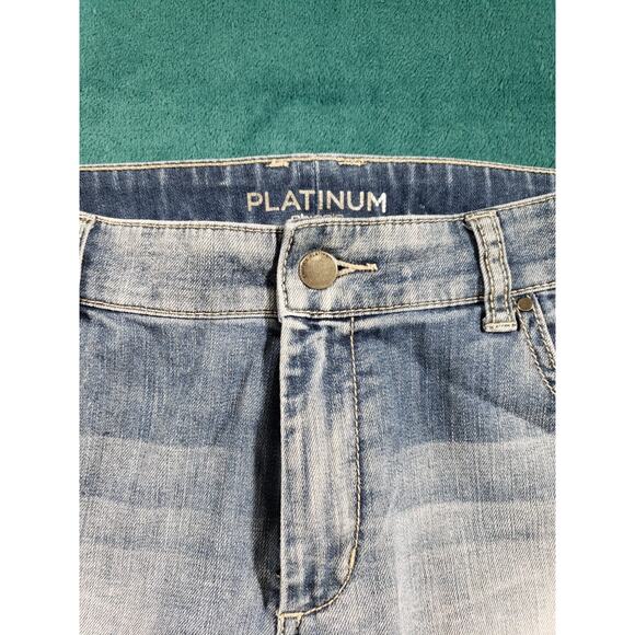 Chicos Jeans 1 US Size 8 Womens Blue Stretch Denim Pants Mid Rise Straight - Picture 6 of 12